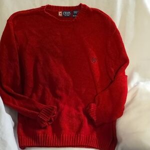 Chaps Men's Vibrant Red Crewneck Sweater